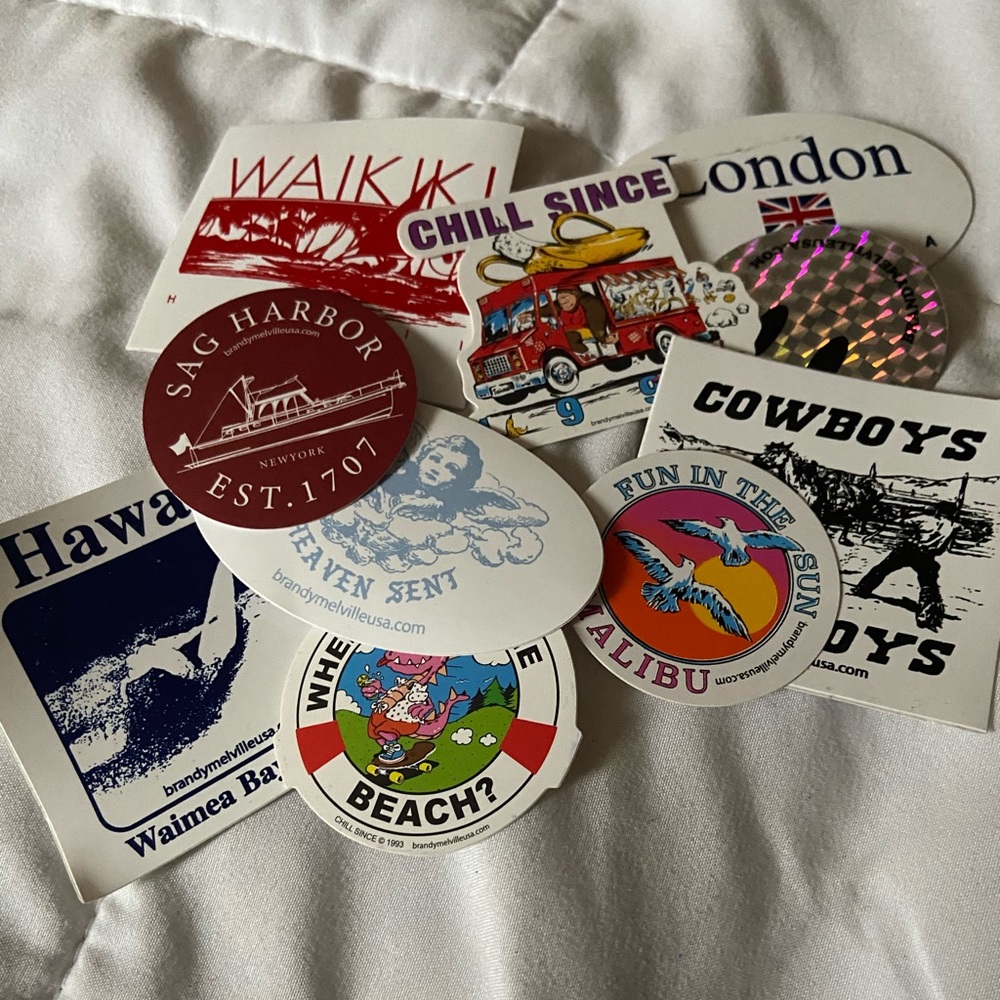 brandi melville stickers (bundle)